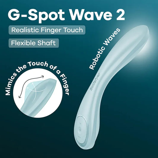 Satisfyer G-Spot Wave 2 - Finger Touch G-Spot Vibrator - Ice Blue