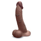 COTR | B-Vibe Slipskin Realistic Silicone Dildo - 8" Girthy Brown