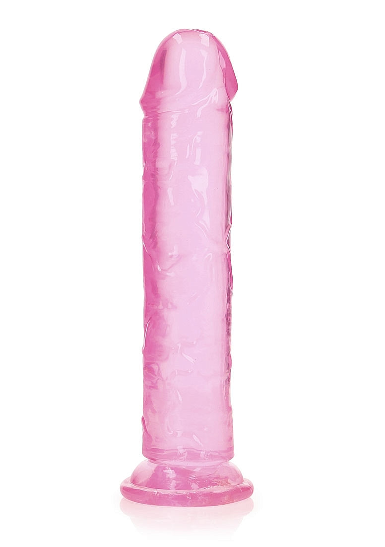 Shots Toys | REALROCK Crystal Clear 9" Straight Dildo No Balls - Pink