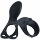 Shots Toys | LEVELZ - Vibrating Silicone Cock & Ball Ring with Shaft Loop - Black
