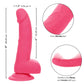 CalExotics Neon Silicone Studs Dildo 6"/15.25 cm - Pink