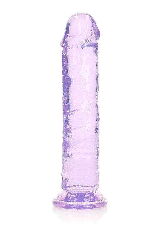Shots Toys | REALROCK Crystal Clear 8" Straight Dildo No Balls - Purple