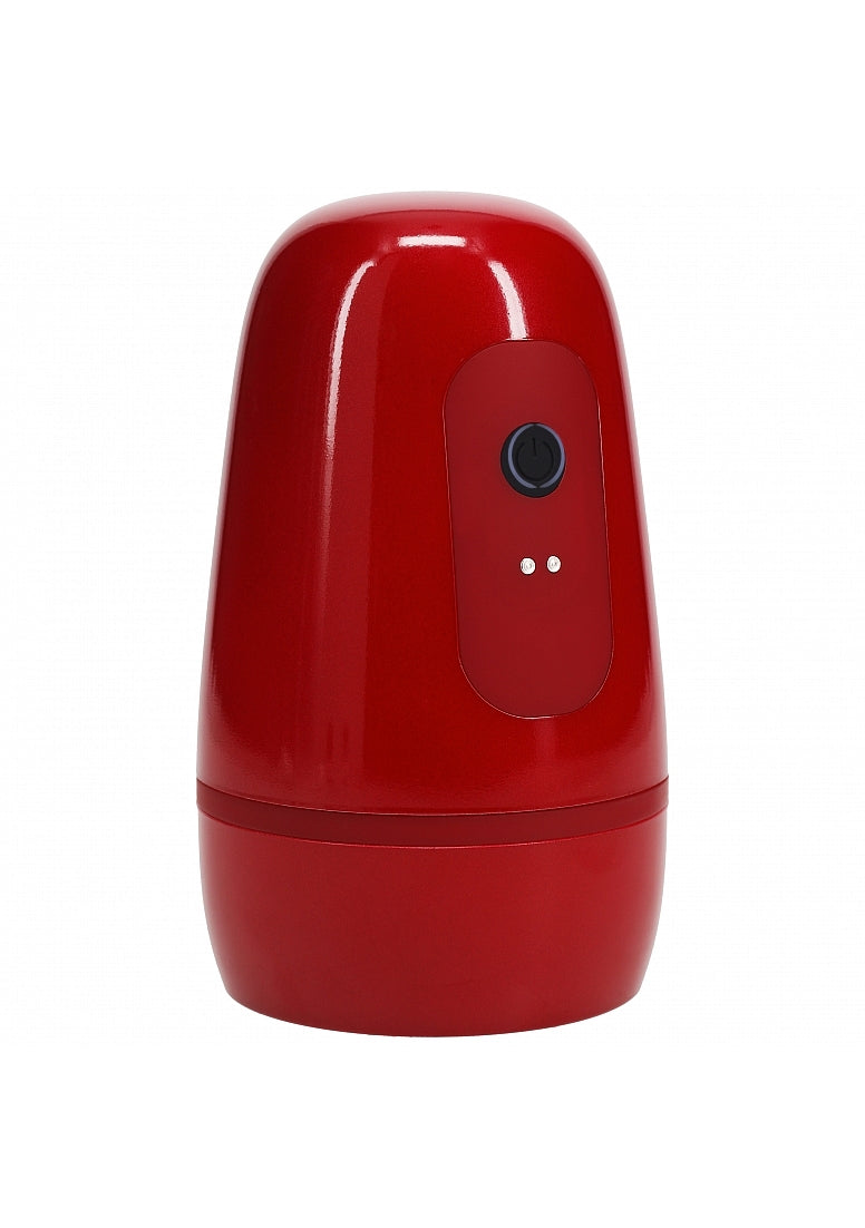 Shots Toys | PUMPED Vibrobator - Vibrating Suction Masturbator Pump - Metallic Red