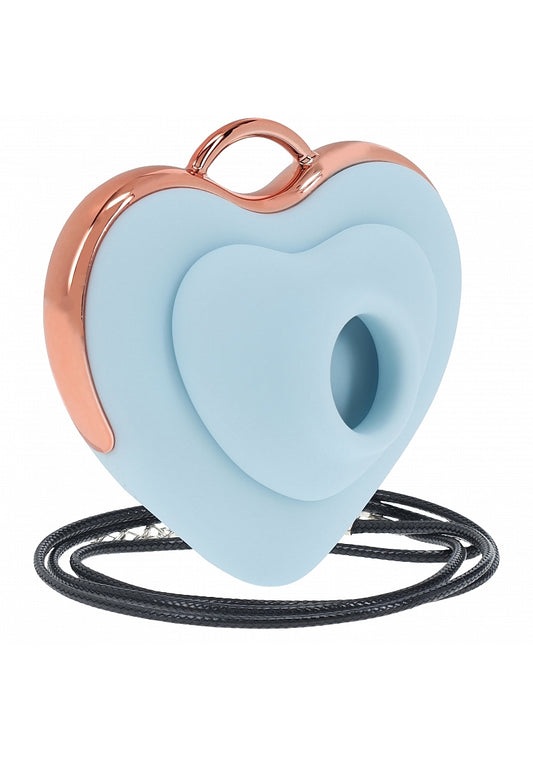 Shots Toys | LOVELINE Luvie - AirTapTech Tapping Sucking Heart Shaped Vibrator - Blue