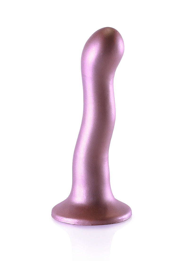 Shots Toys | OUCH! Ultra Soft Curvy G-Spot Dildo - 7" / 17 cm - Rose Gold