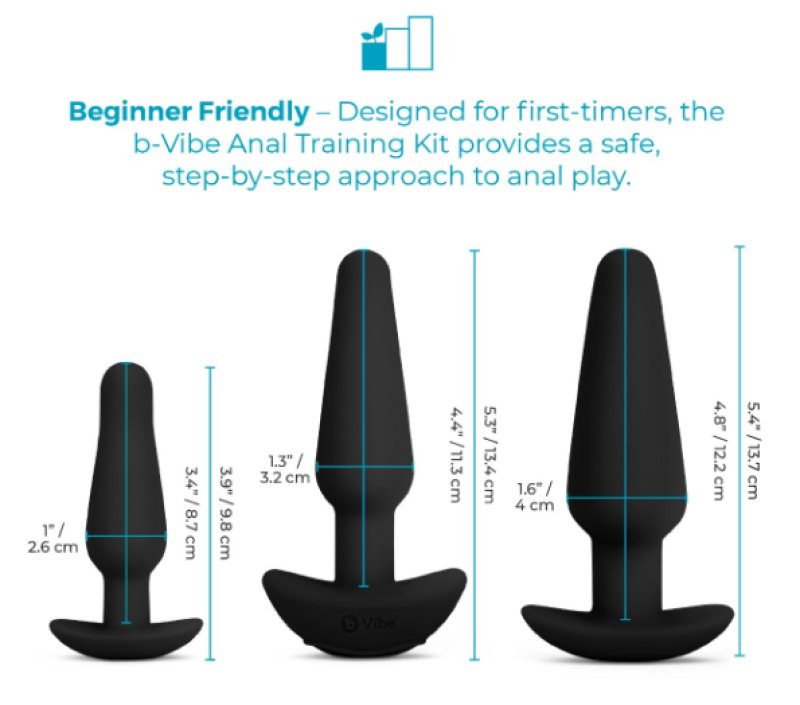 COTR | B-Vibe Anal Education Set Black - Anal Training Kit