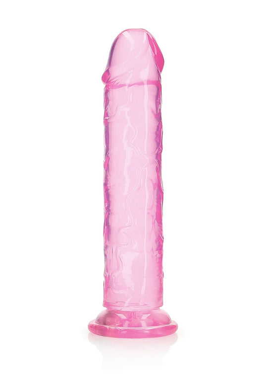 Shots Toys | REALROCK Crystal Clear 11" Straight Dildo No Balls - Pink