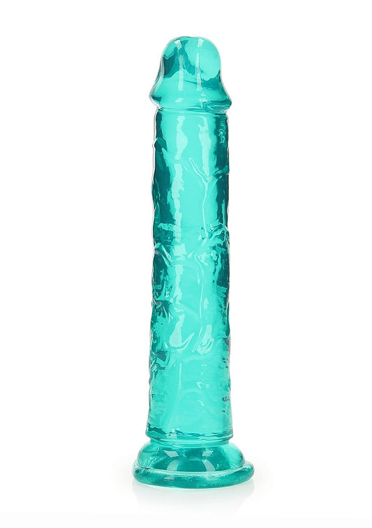 Shots Toys | REALROCK Crystal Clear 18cm Straight Dildo - Turquoise 7" Dong