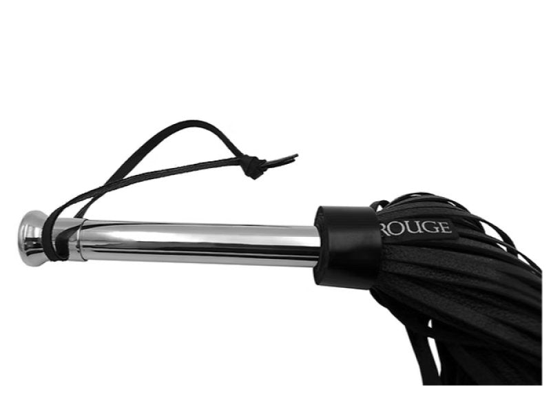 Rouge Leather Flogger with Steel Handle
