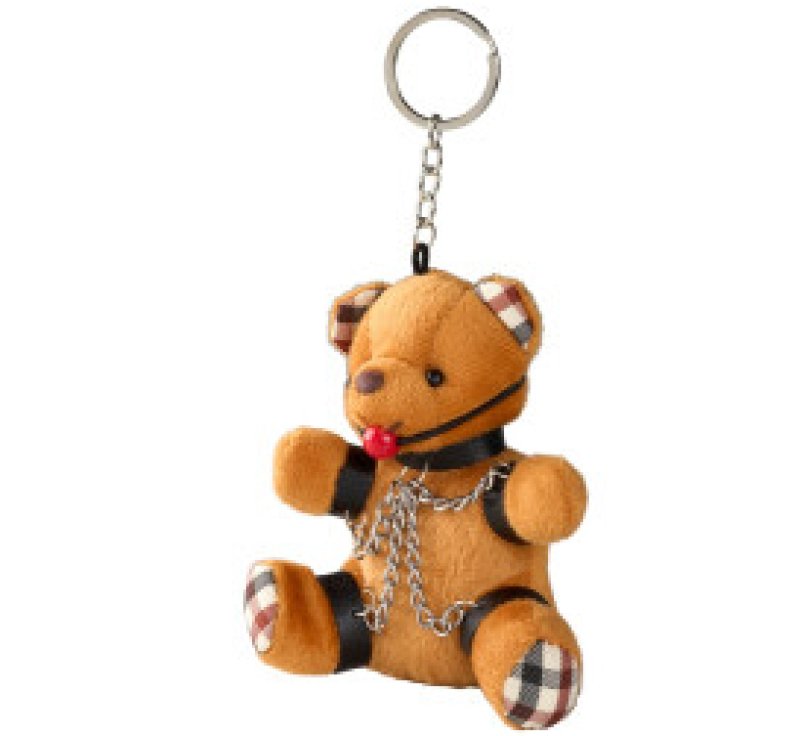 Master Series Gagged Teddy Bear BDSM Bondage Keychain