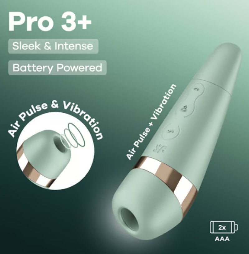 Satisfyer Pro 3+ Air Pulse Vibrator Battery Series Mint