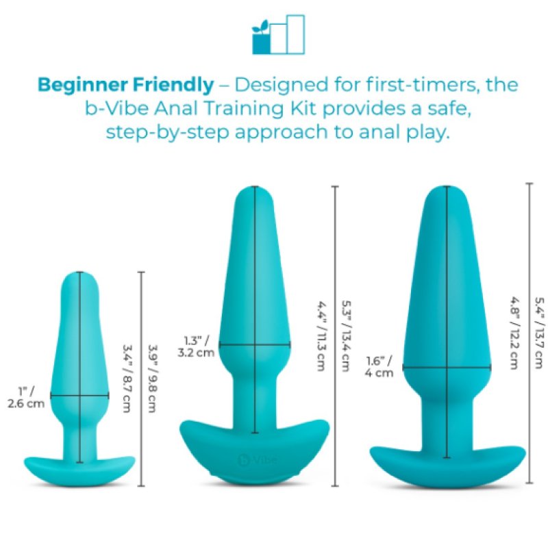 COTR | B-Vibe Anal Education Set Blue - Anal Training Kit