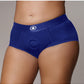 Shots Toys | OUCH! Vibrating Strap-on Boxer - Royal Blue - Size XL/XXL