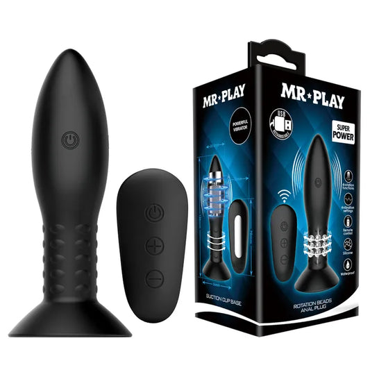 Pretty Love Mr Play Rotation Beads Anal Plug with Remote
