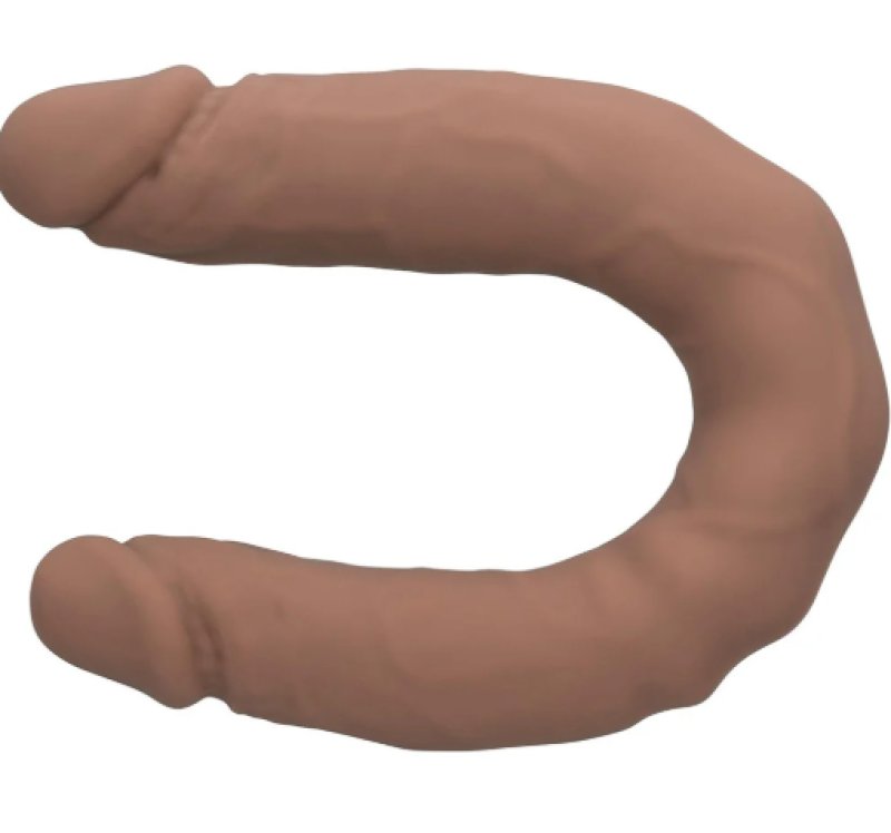 CalExotics Silicone Studs® Bend and Hold Dual Dong 16”/40.75 cm - Brown