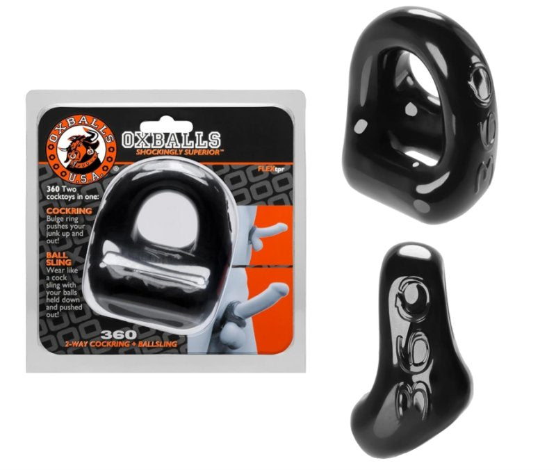 OxBalls 360 dual use cocksling BLACK