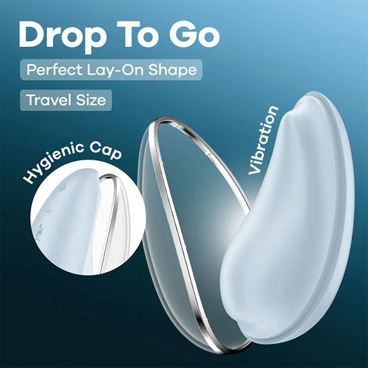 Satisfyer Drop To Go - Clitoral Lay-On Vibrator - Blue