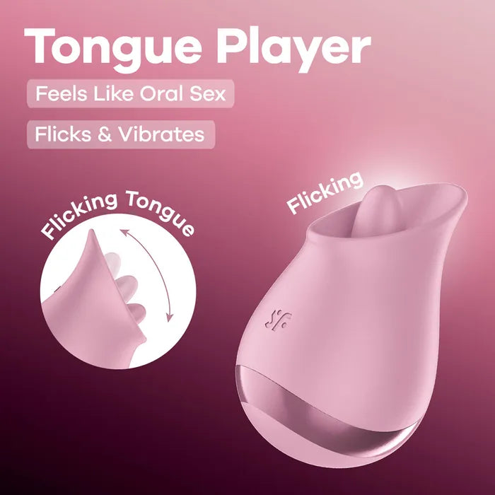 Satisfyer Tongue Player - Pink Flicking Clitoral Stimulator Vibrator