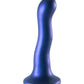 Shots Toys | OUCH! Ultra Soft Curvy G-Spot Dildo - 7" / 17 cm - Metallic Blue