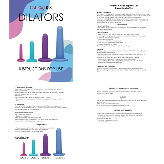 Calexotics Dilators 4-Piece Beginner Set
