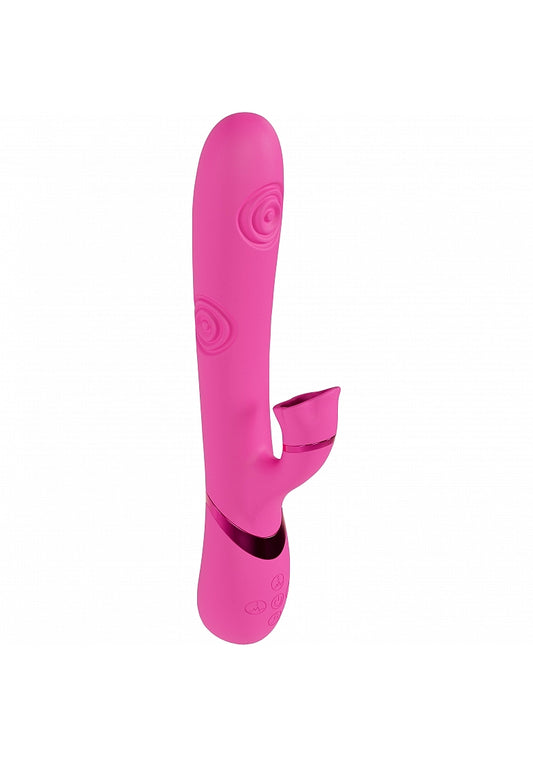 Shots Toys | VIVE Fiore Triple Motor G-Spot Air Wave Vibrating Tapping Flared Clit Stimulator Pink