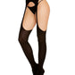 Dreamgirl Opaque Suspender Pantyhose Black Size OS