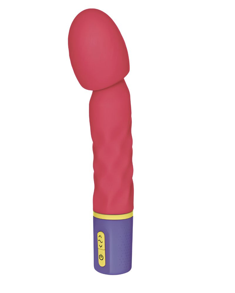 Excellent Power | Bold Around 7" Vibrator With Varicolored Control (Red)