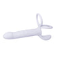 Excellent Power | Fun Rider Dual Ornament Vibrating Butt Plug with Scrotum Stimulator White