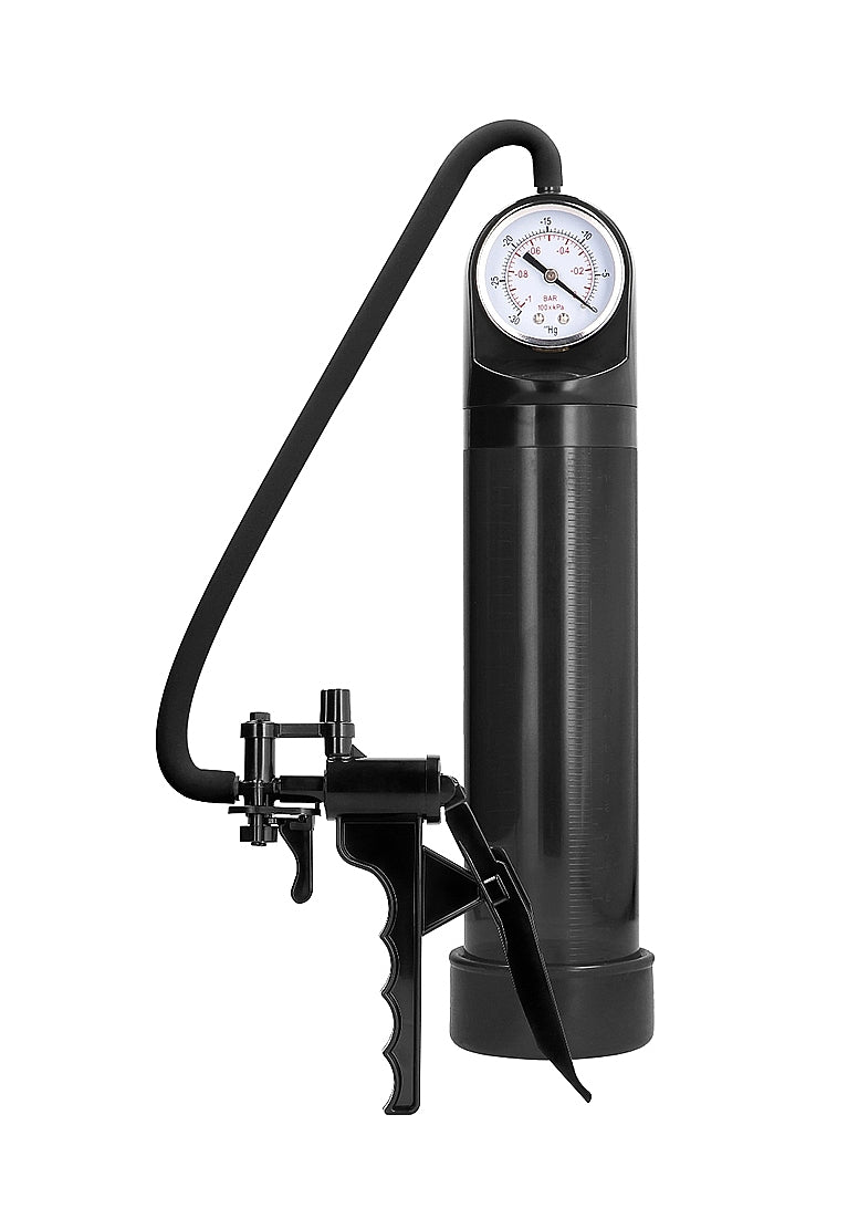 Shots Toys | PUMPED Elite Pump With Advanced PSI Gauge Black