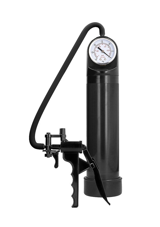 Shots Toys | PUMPED Elite Pump With Advanced PSI Gauge Black