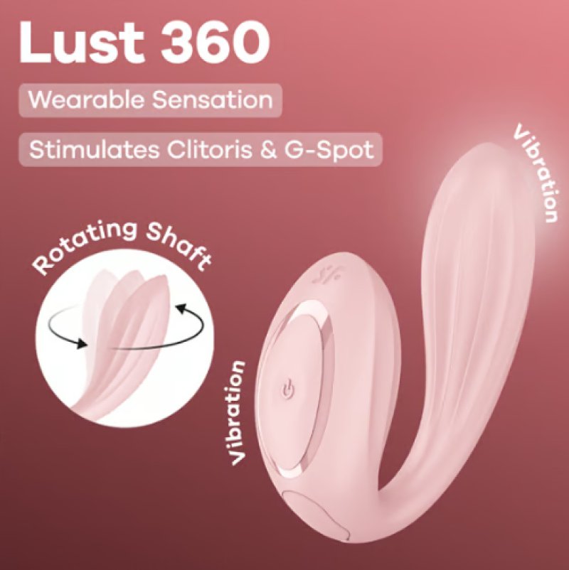 Satisfyer Lust 360 - Wearable G-Spot & Clitoral Vibrator - Rose