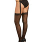 Dreamgirl Sheer Suspender Pantyhose Black Size OS