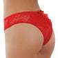 Dreamgirl Ruffle Back Crotchless Panty Black/Pink/Red Size S/M/L