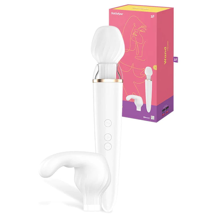 Satisfyer Double Wand-er Massager Wand Vibrator White (App)