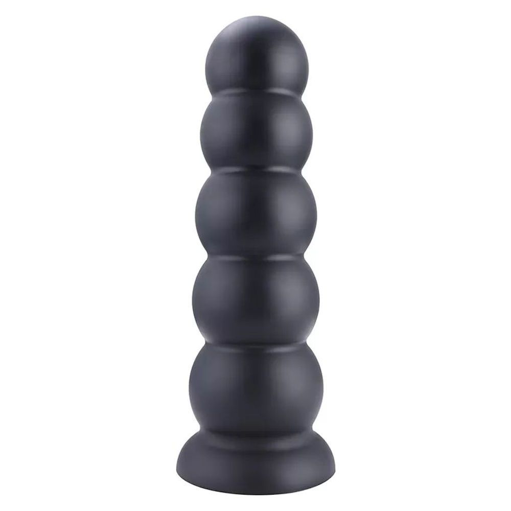 Hismith 11.8" Silicone 5 Smooth Balls Beaded Anal Butt Plug Dildo (KlicLok)