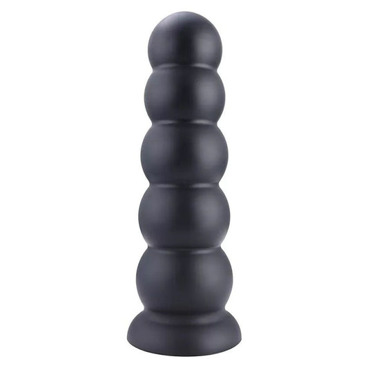 Hismith 11.8" Silicone 5 Smooth Balls Beaded Anal Butt Plug Dildo (KlicLok)