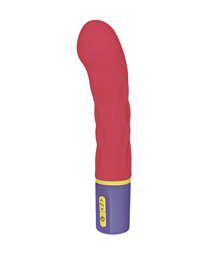 Excellent Power | Bold Around 7" Vibrator With Varicolored Control (Red)