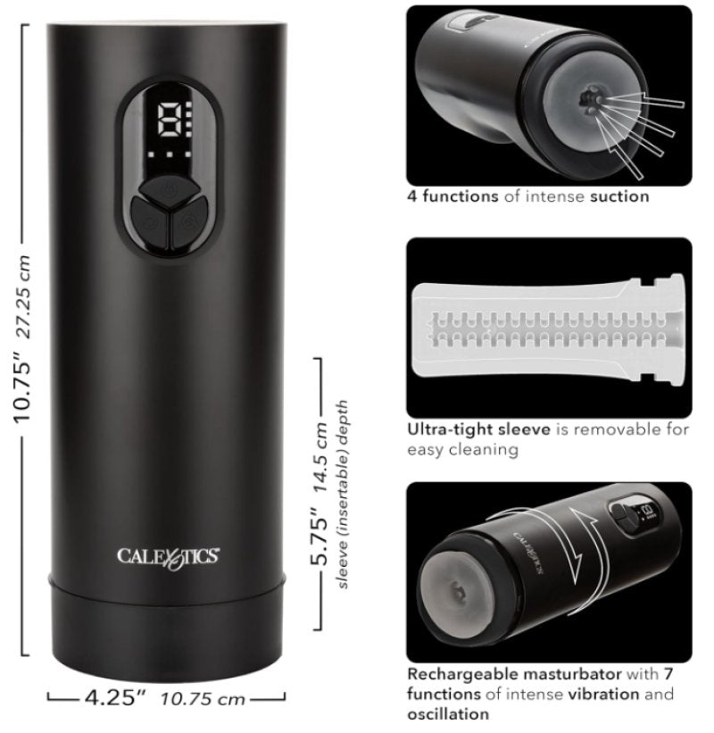 Calexotics Bionic™ Vibro Stroker with Oscillation and Suction Masturbator