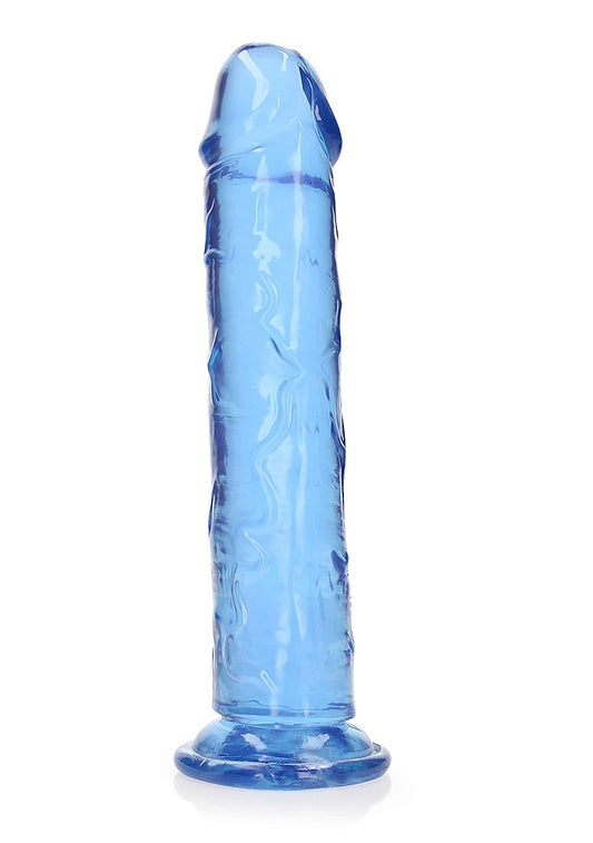 Shots Toys | REALROCK Crystal Clear 9" Straight Dildo No Balls - Blue