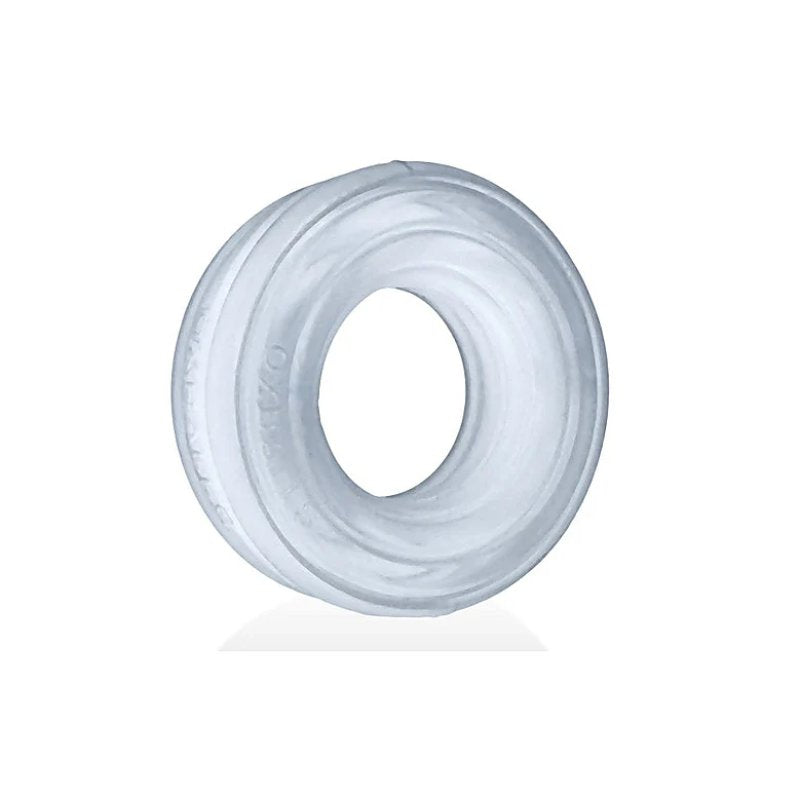 Hunkyjunk Roto Grooved Gripper-ribbed Cockring Clear Steam