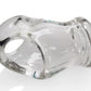 OXBALLS UNIT-X STRETCH sporty sleek cocksling w/ extended ballstretcher base CLEAR
