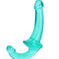 Shots Toys | REALROCK Crystal Clear 6" Strapless Strap On - Turquoise