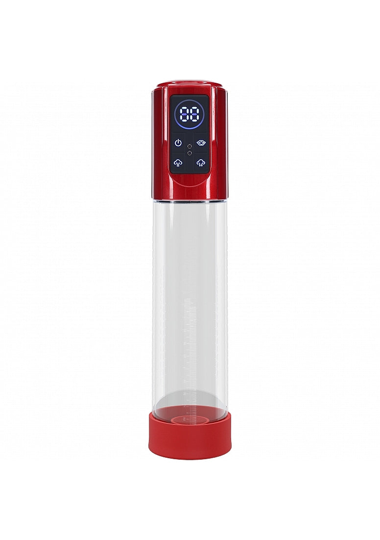 Shots Toys | PUMPED MegaLift Automatic Penis Pump - Metallic Red Auto Penis Pump