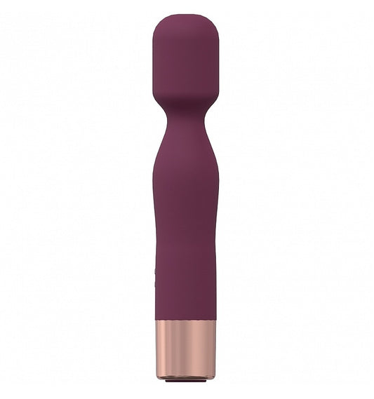 LOVELINE Glamour - Burgundy 14.4cm USB Rechargeable Massage Wand Vibrator