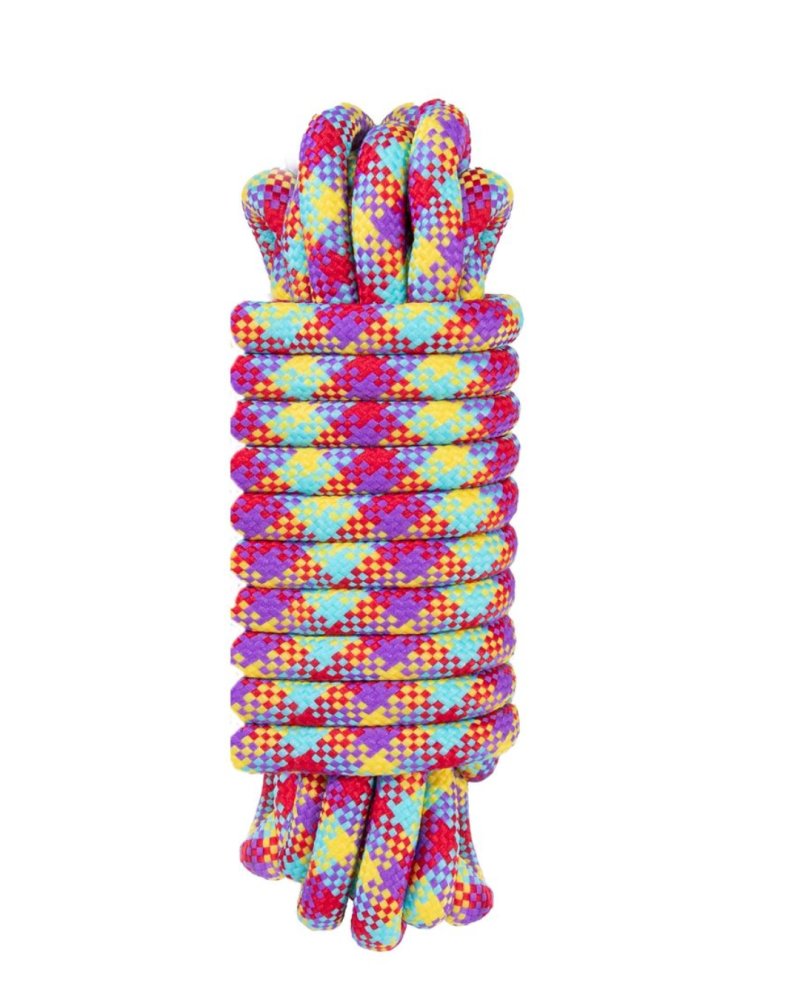 Excellent Power | Love Knot 5m 8mm Thick Polyester Rope - Bright Rainbow