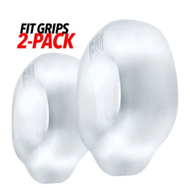 Hunkyjunk Fit Grips 2-pack Ergo-fit Cockrings Clear/Clear