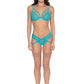 Dreamgirl Two-Piece Bralette Garter Panty Set Ocean Size OS