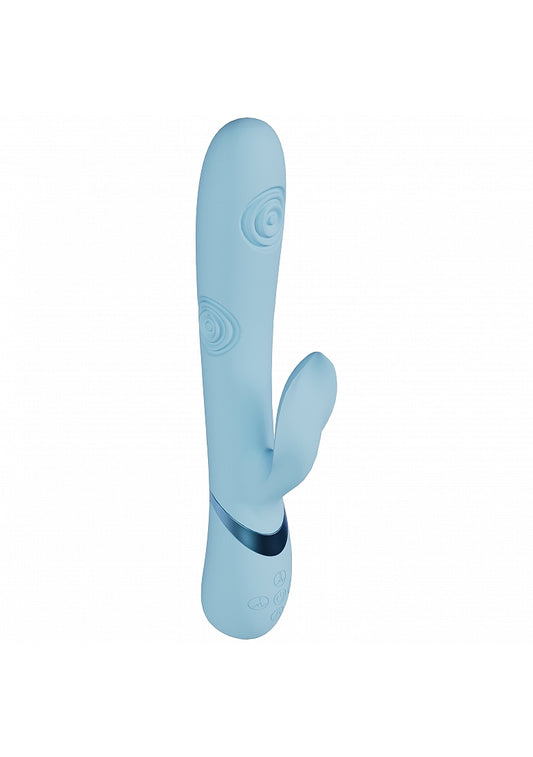 Shots Toys | VIVE Fronda Triple Motor G-Spot Vibrating Tapping Leaf Clit Stimulator Blue