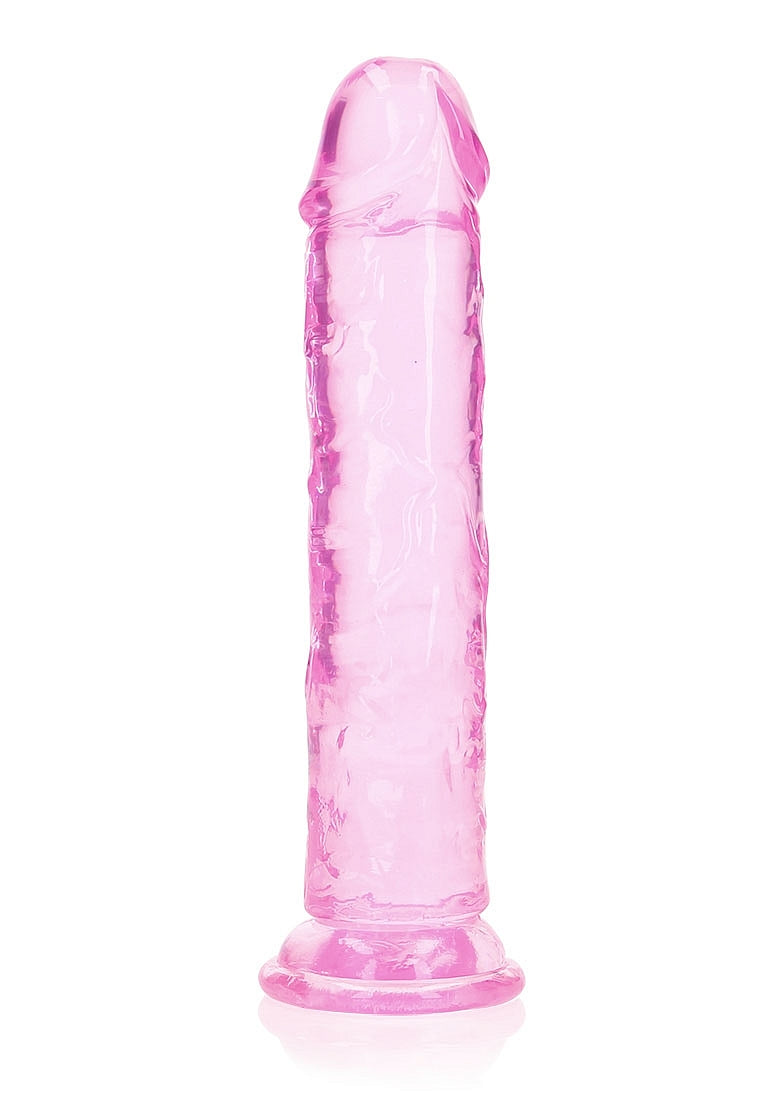Shots Toys | REALROCK Crystal Clear 8" Straight Dildo No Balls - Pink