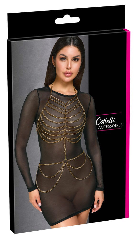 Orion | Cottelli Accessories - Body Chain Gold Two Piece Look